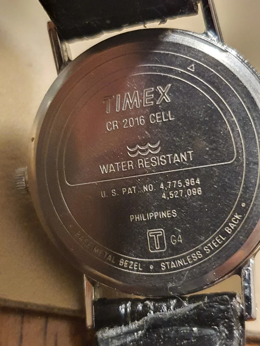 Timex Indiglo Silver/White Leather Men's Watch